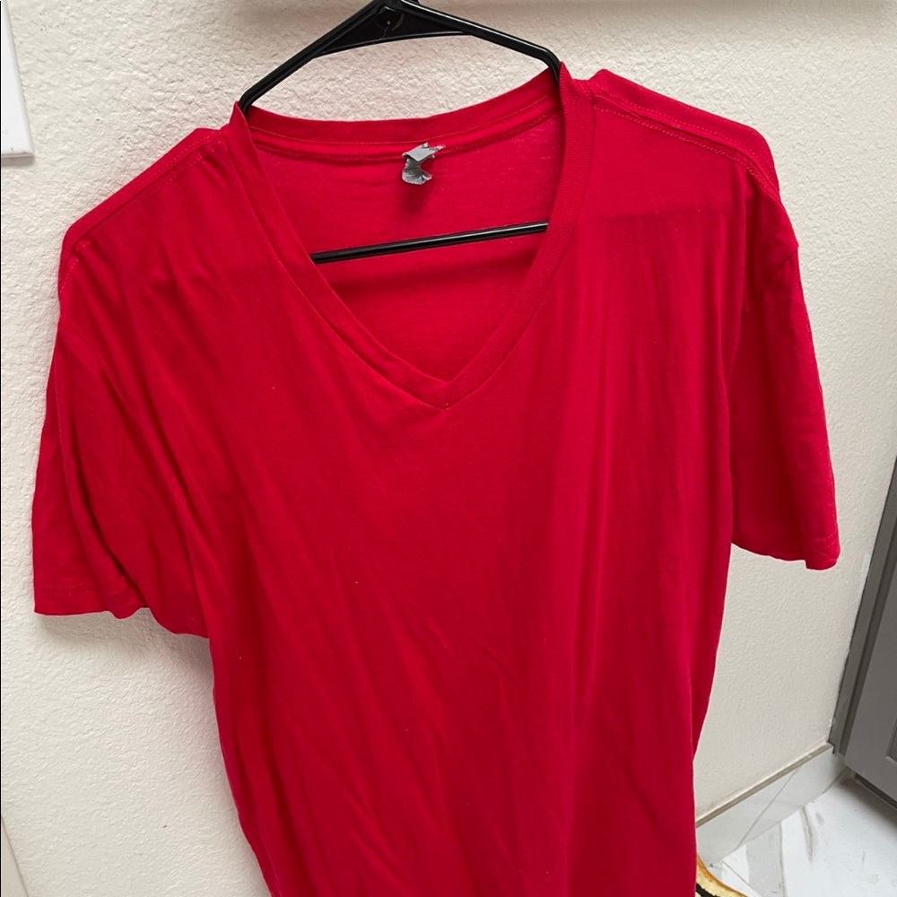4 red v neck shirts